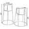 Uniquewise Set of 2 Decorative Contemporary Pink Metal Flower Planter Holders w/ Stand, 29 / 26 in H QI004246 - alternate 3